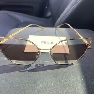 Authentic Fendi Gold Sunglasses